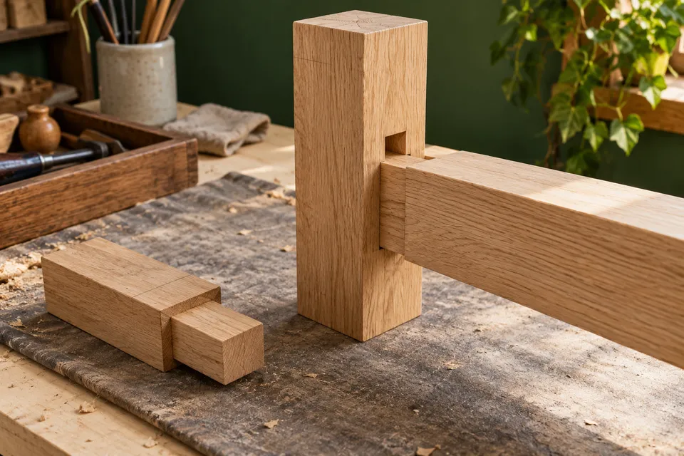 A small joint mock-up showing a physical connection